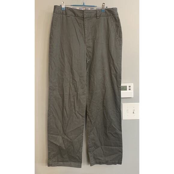 Caribbean Joe Pants Olive Casual Stretch Active Wide Leg‎ Womens Sz 12 EUC - Picture 1 of 12